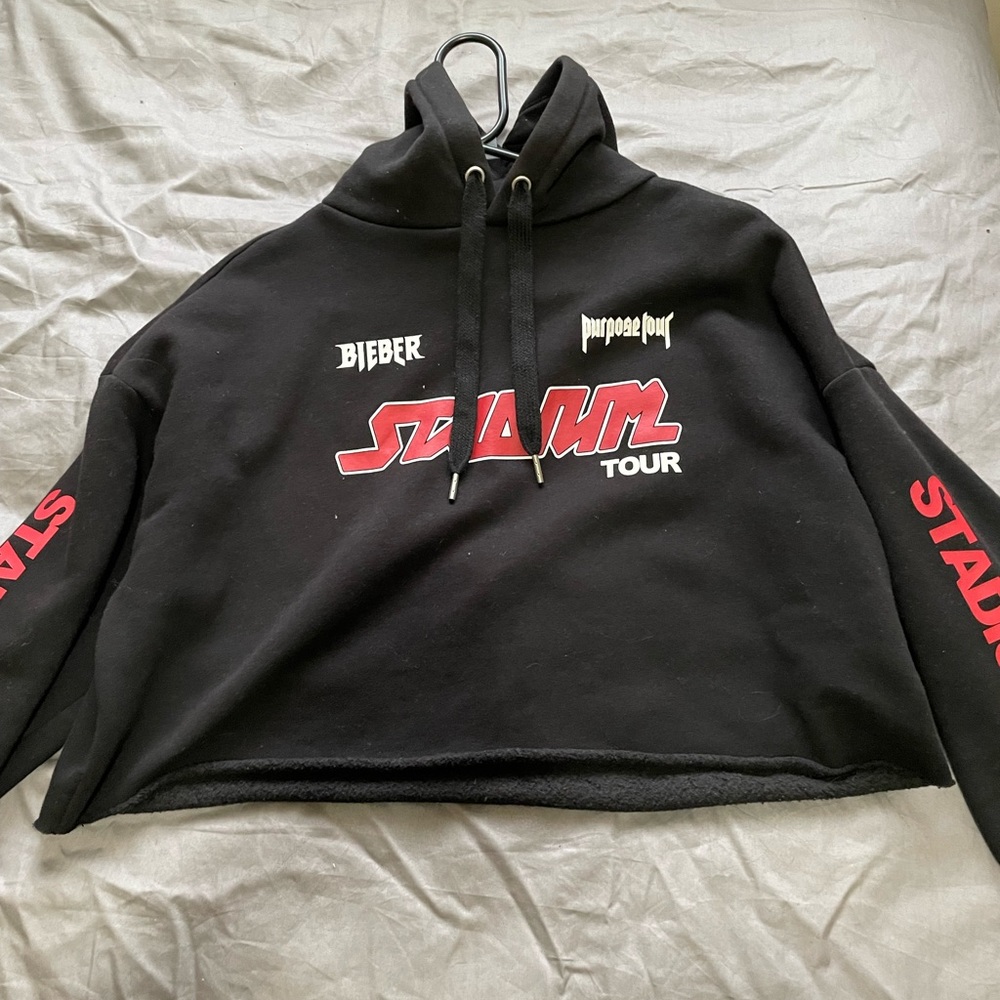 H&M Justin Bieber Stadium Tour Cropped Hoodie